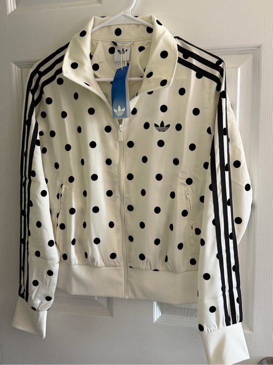 adidas Jackets & Blazers - Adidas Women’s White Polka Dot Track Jacket size M new